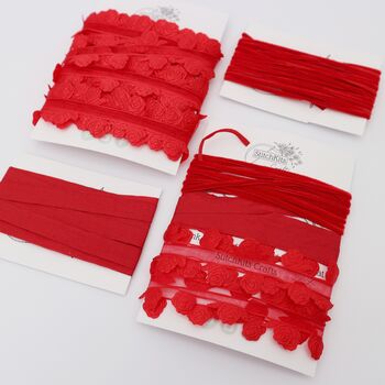 Red Rose Ribbon Collection. Gift Wrapping Ribbon, 6 of 6