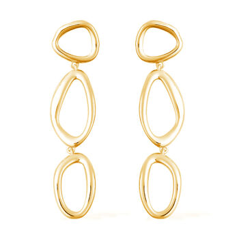 Large Handmade Earrings In Silver Or Gold Vermeil, 6 of 12