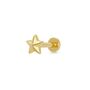 Faceted Star Single Flat Back Earring, thumbnail 5 of 9