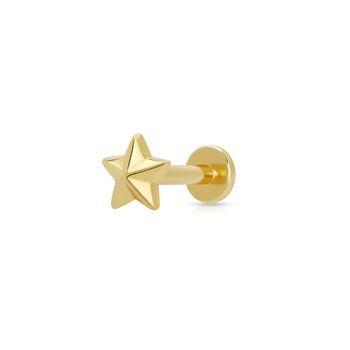 Faceted Star Single Flat Back Earring, 5 of 9