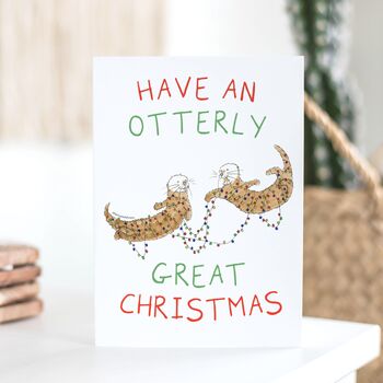 'Have An Otterly Great Christmas' Card, 3 of 5