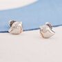 Mini Robin Bird Stud Earrings In Sterling Silver, thumbnail 8 of 11