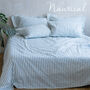 King Size Linen Duvet Cover And Four Pillowcases Set, thumbnail 8 of 12