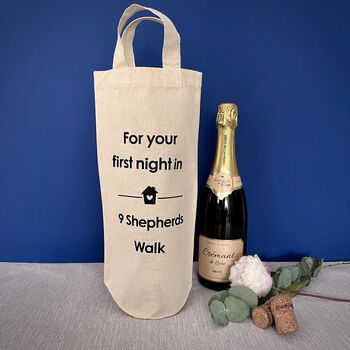 First Night In New Home Cotton Bottle Bag, 4 of 4