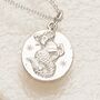 Engraved Sterling Silver Capricorn Zodiac Necklace, thumbnail 2 of 7