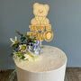 Teddy Bear Cake Topper Age Two Childrens Birthday, thumbnail 4 of 4