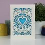 Personalised Papercut Mother's Day Heart Card, thumbnail 3 of 7
