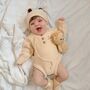 Personalised Embroidered Knitted Baby Romper, thumbnail 1 of 6