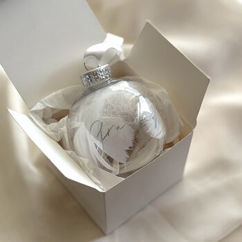 Personalised Memorial Feather Bauble, 7 of 7