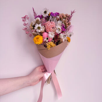 Pink Dried Wildflower Bouquet, 9 of 10
