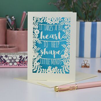 Papercut Teacher 'Big Heart' Card, 4 of 7