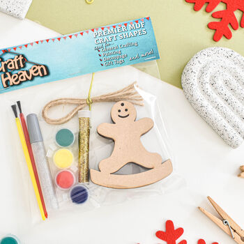 Gingerbread Tree Decoration Paint Craft Stocking Filler, 3 of 3