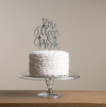 To The Moon And Back Quote Party Cake Topper, 2 of 3