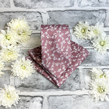 Desert Rose Leaves Wedding Tie Set, 6 of 6