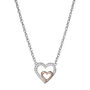 Emily And Ophelia Diamond Double Heart Necklace, thumbnail 2 of 4