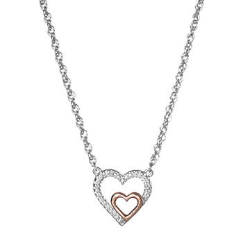 Emily And Ophelia Diamond Double Heart Necklace, 2 of 4