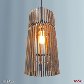Zooki 13 'Saga' Wooden Pendant Light, 2 of 9