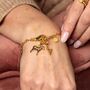 18ct Gold In Safe Hands Charm Collector Bracelet, thumbnail 3 of 4