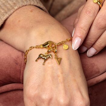 18ct Gold In Safe Hands Charm Collector Bracelet, 3 of 4
