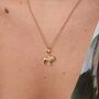Lion Charm Necklace, Sterling Silver Or Gold Plated, thumbnail 2 of 10