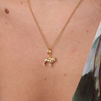 Lion Charm Necklace, Sterling Silver Or Gold Plated, 2 of 10