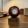 Cricket Ball Clock With Personalised Wood Plinth, thumbnail 9 of 12
