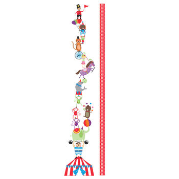 Personalised Circus Height Chart Wall Stickers, 3 of 7