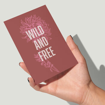 Wild And Free Flower Card | Celebration And Birthday, 2 of 4