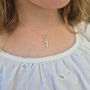 Children's Baptism Christening Or Holy Communion Sterling Silver Cross Necklace Gift, thumbnail 7 of 8