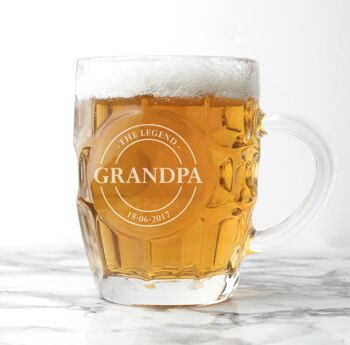 Grandads Personalised Dimpled Beer Glass, 5 of 5