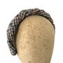 Wool Tweed Padded Braided Headband 'Clara', thumbnail 1 of 12