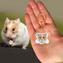 Personalised Hamster Face Portrait Keyring, thumbnail 1 of 7
