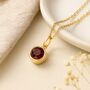 Personalised January Birthstone Necklace In Gold Plated Silver, thumbnail 4 of 11