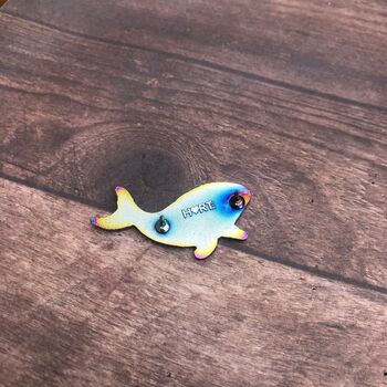 Rainbow Metal Whale Enamel Pin, 4 of 7