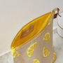 Lemons Fruit Linen Wash Bag, thumbnail 2 of 3