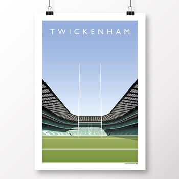 Twickenham Stadium England Rugby Poster, 4 of 8