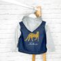 Leopard Personalised Baby/Kids Denim Jacket, thumbnail 1 of 2