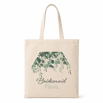 Personalised Botanical Bridesmaid Tote Bag Gift, 6 of 6