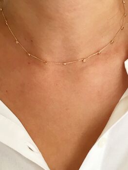 Stardust Gold Dots Necklace, 4 of 8