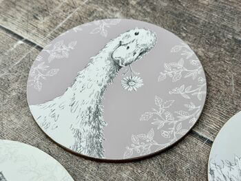 Set Of Four Round Farm Animal Coasters, 2 of 5