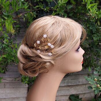 Set Of Two Floral Bridal Hair Pins, 6 of 13