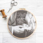 Bespoke Cotton Embroidered Photo Hoop, thumbnail 1 of 5