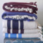 Handwoven Sustainable Cotton Throw Blanket, thumbnail 9 of 11