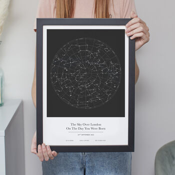 Personalised 'The Sky On This Day' Constellation Print, 3 of 8
