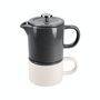 Two Tone One Cup Cafetiere Grey, thumbnail 2 of 2