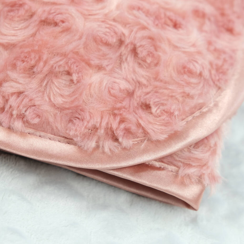 Personalised Dusty Pink Initial Rose Baby Blanket By D Caro ...