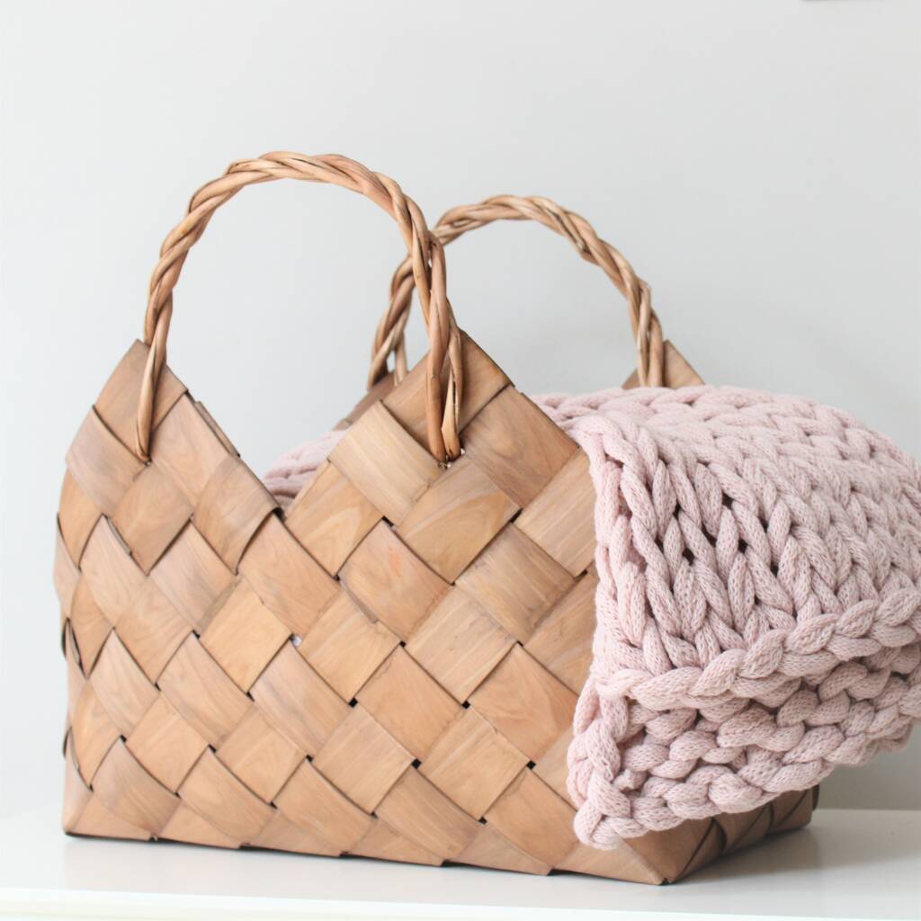 Cunky Knit Throw Blush By Ella James