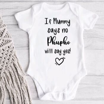 If Mummy Says No Auntie Will Say Yes Personalised Vest, 4 of 7
