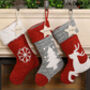 Personalised Chunky Knit Christmas Jumper Stocking, thumbnail 1 of 8