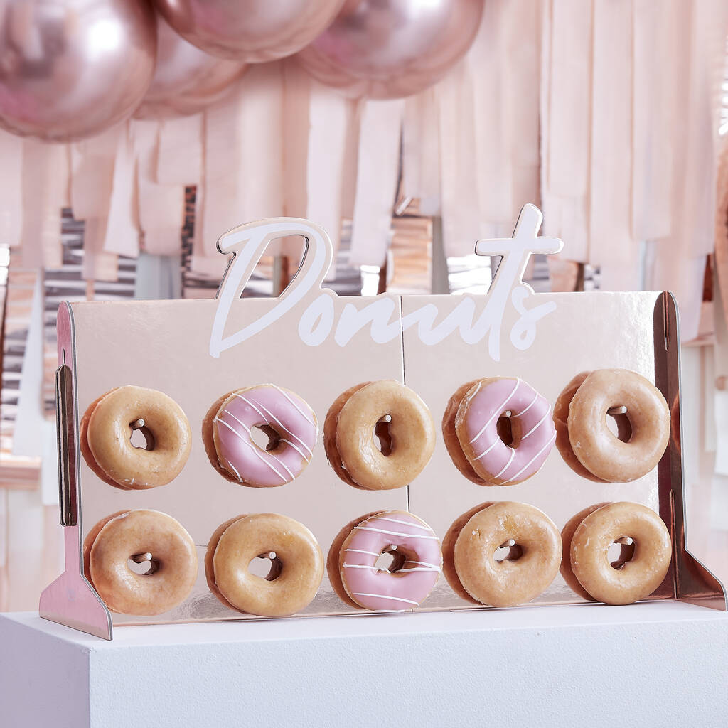 Rose Gold Foiled Donut Wall, 1 of 3